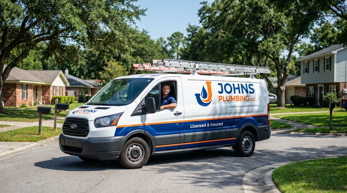 Johns Plumbing LLC service van in Rural Retreat, VA