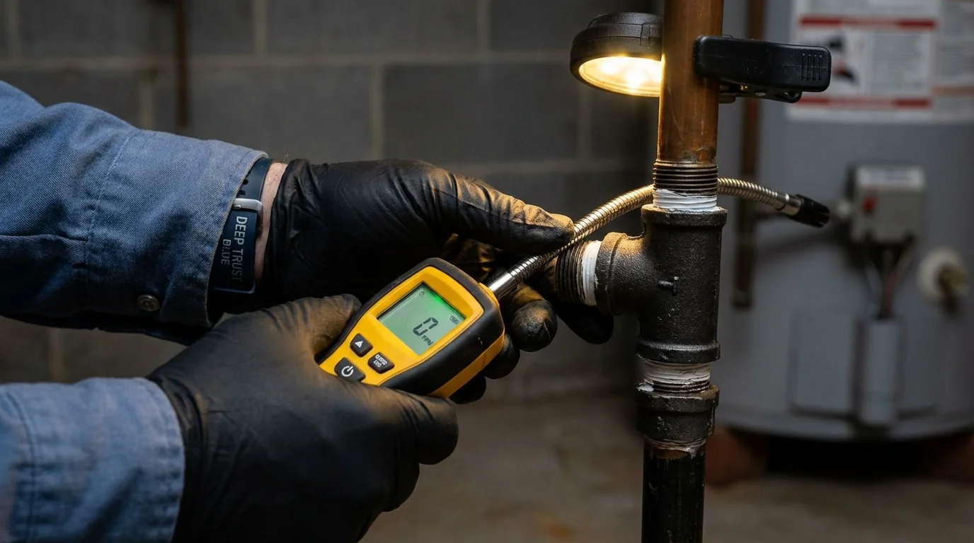 Gas leak detection with electronic sniffer by Johns Plumbing LLC in Rural Retreat