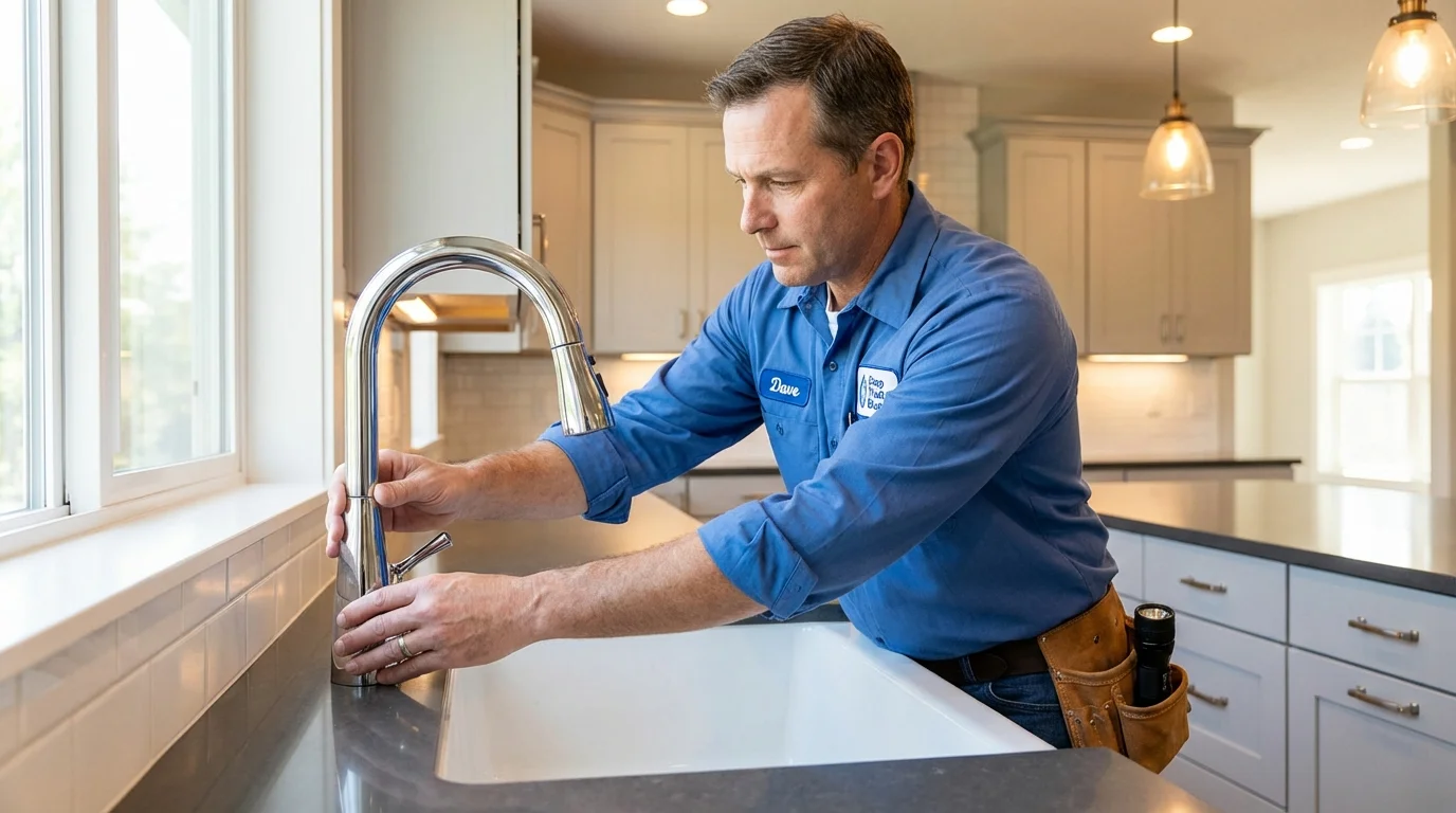 Kitchen faucet installation by Johns Plumbing LLC in Rural Retreat