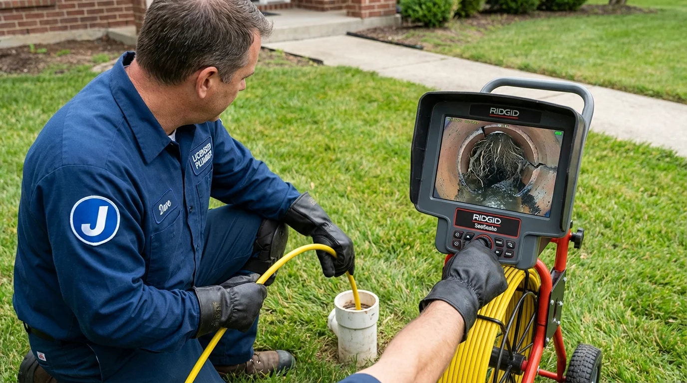 Sewer camera inspection being performed by Johns Plumbing LLC in Rural Retreat